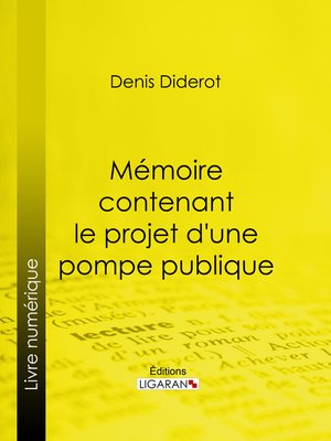cover image of Mémoire contenant le projet d'une pompe publique